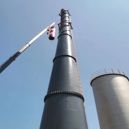 Chimenea de acero de un solo cañón independiente