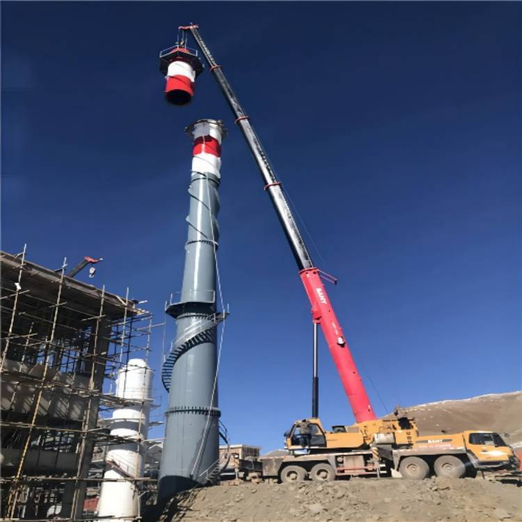 Chimenea de acero resistente a altas temperaturas tipo torre